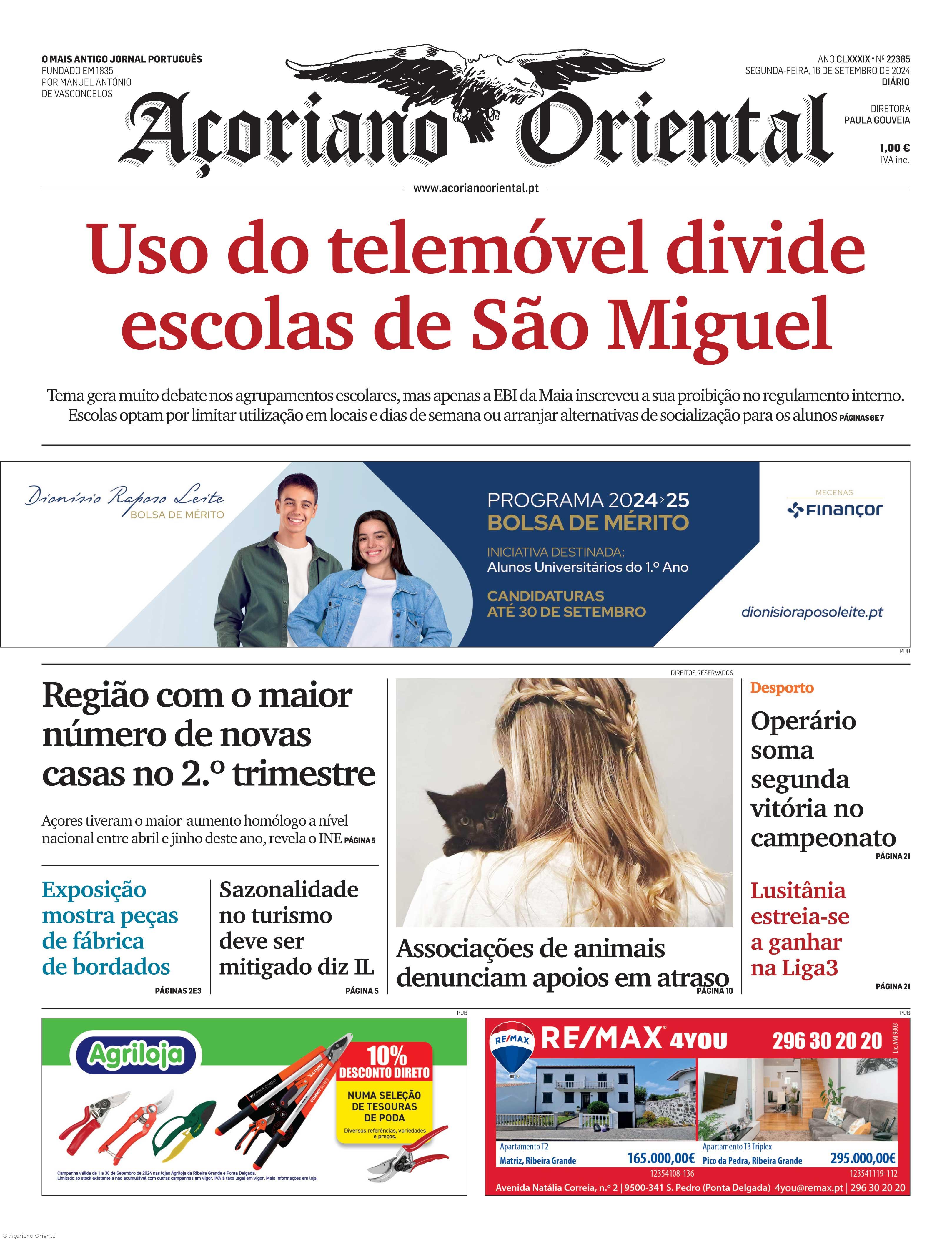 Capa AO 16 setembro 2024 – Imagem 1