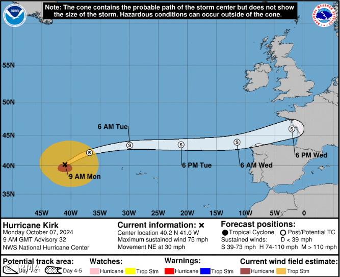 Ciclone tropical Kirk provoca agravamento do estado do tempo em todas as ilhas  – Imagem 1