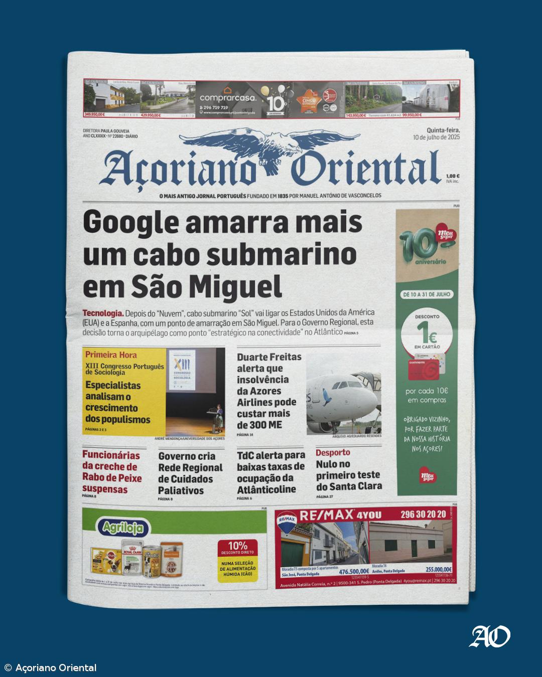 Google amarra mais um cabo submarino em São Miguel  – Imagem 1