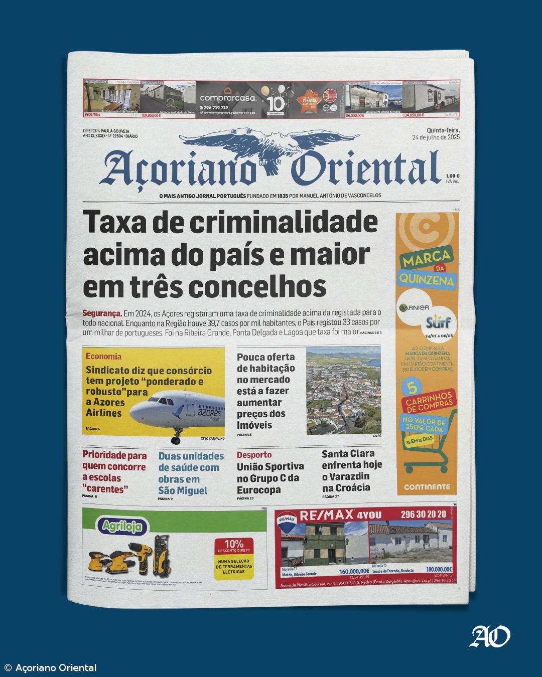 Taxa de criminalidade acima do país e maior em três concelhos – Imagem 1