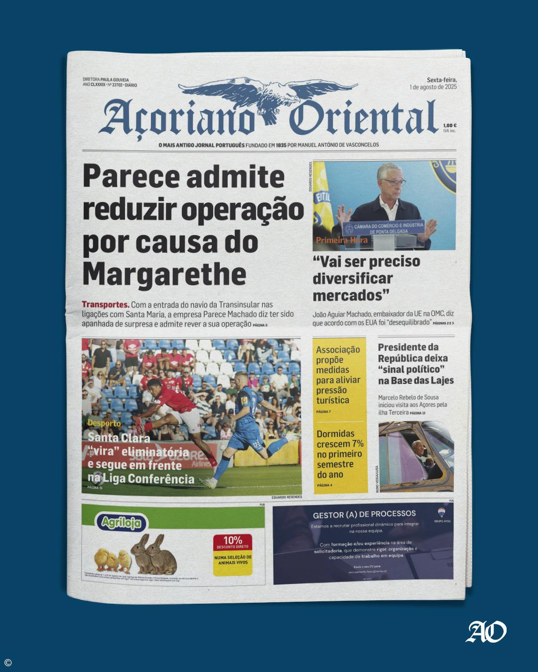 Parece admite reduzir operação por causa do Margarethe  – Imagem 1