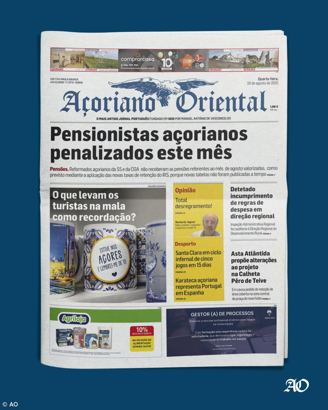 Pensionistas açorianos penalizados este mês – Imagem 1