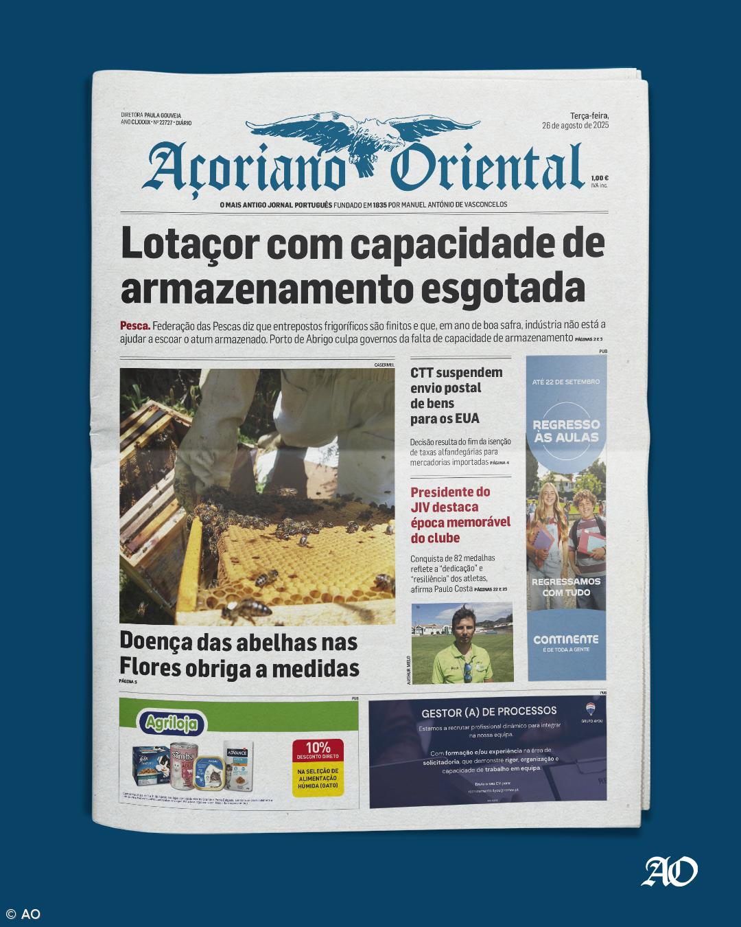 "Lotaçor com capacidade de armazenamento esgotada" é a manchete do Açoriano Oriental – Imagem 1