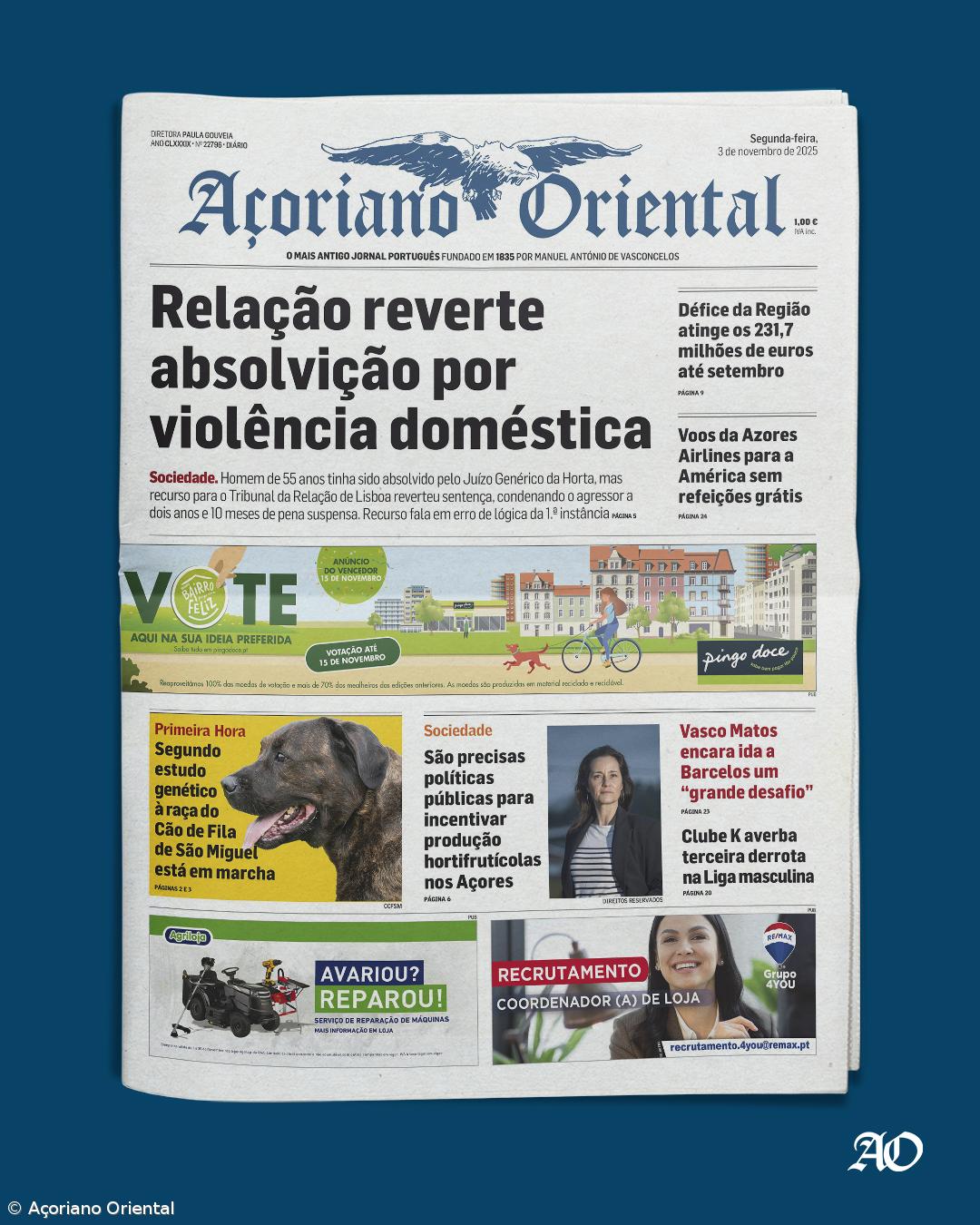 Capa AO 3 novembro 2025 – Imagem 1