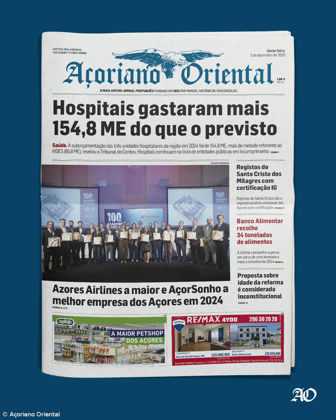 "Hospitais gastaram mais 154,8 ME do que o previsto" é a manchete de hoje – Imagem 1