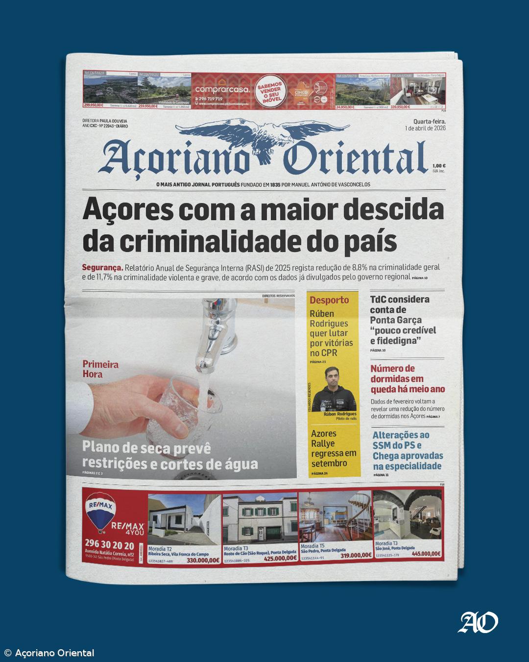 Capa AO 1 de abril de 2026 – Imagem 1