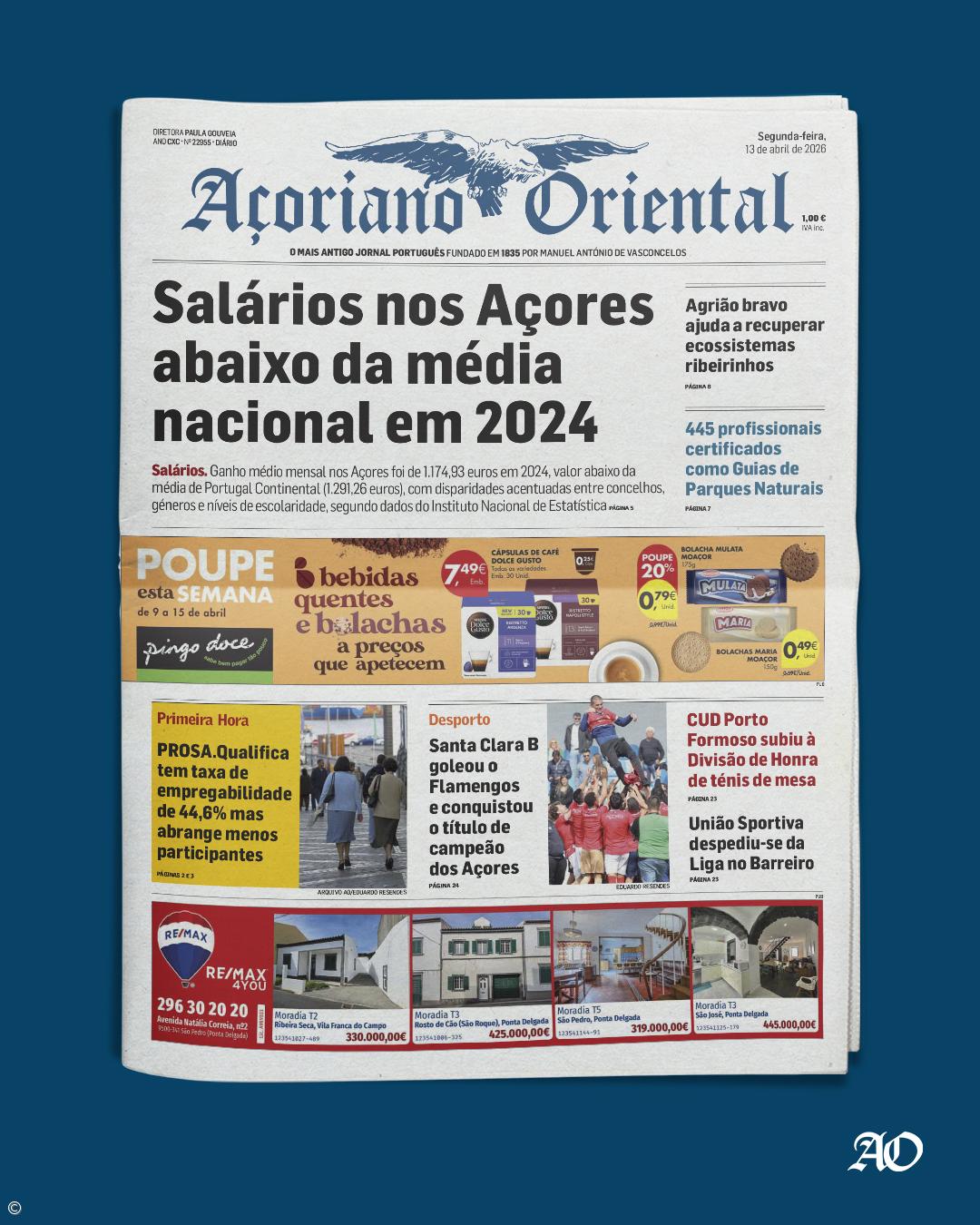 Salários nos Açores abaixo da média nacional em 2024 – Imagem 1
