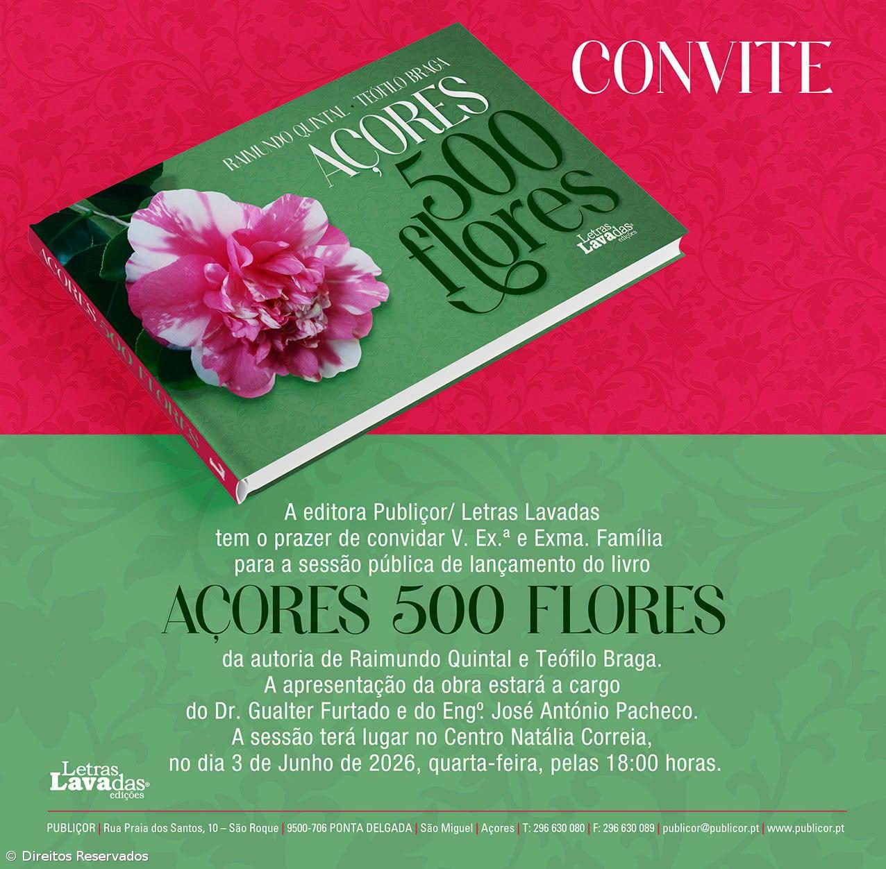 Lançamento do livro ‘Açores 500 Flores’ – Imagem 1