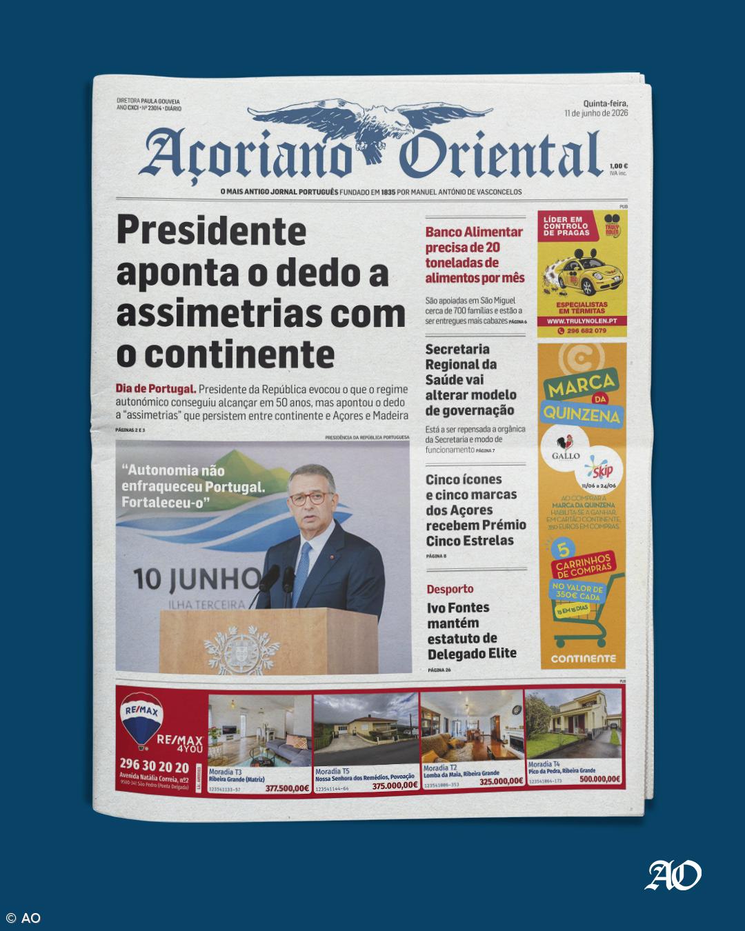 Presidente aponta o dedo a assimetrias com o continente – Imagem 1