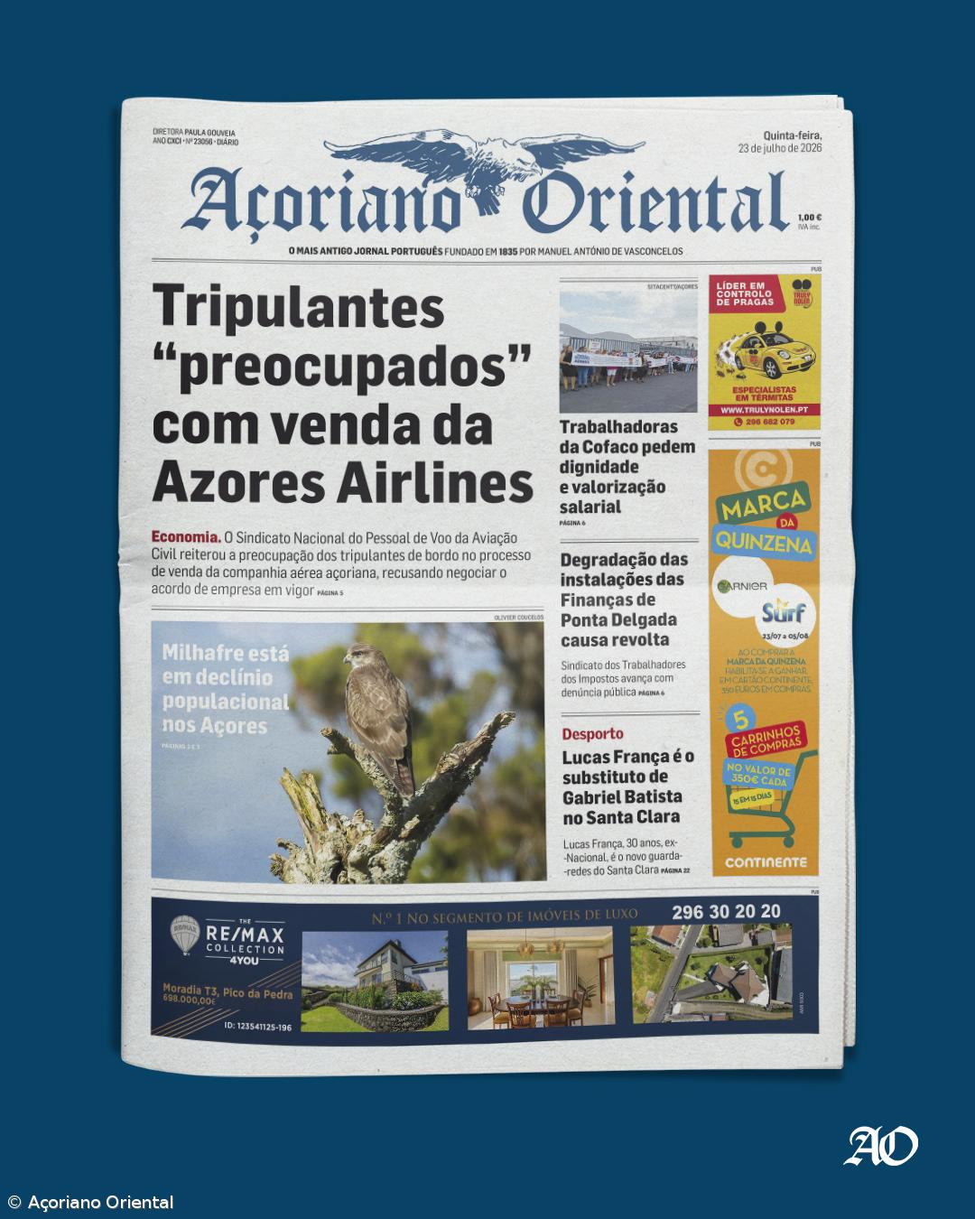Tripulantes “preocupados” com venda da Azores Airlines  – Imagem 1