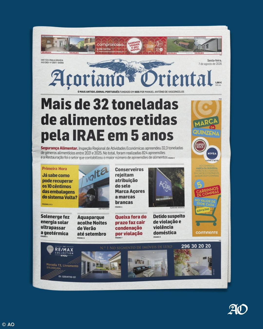 Mais de 32 toneladas de alimentos retidas pela IRAE em cinco anos – Imagem 1