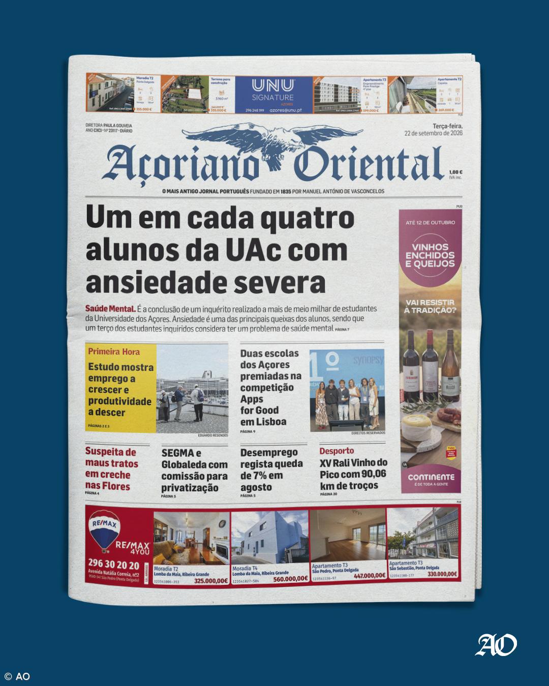 Um em cada quatro alunos da UAc com ansiedade severa – Imagem 1