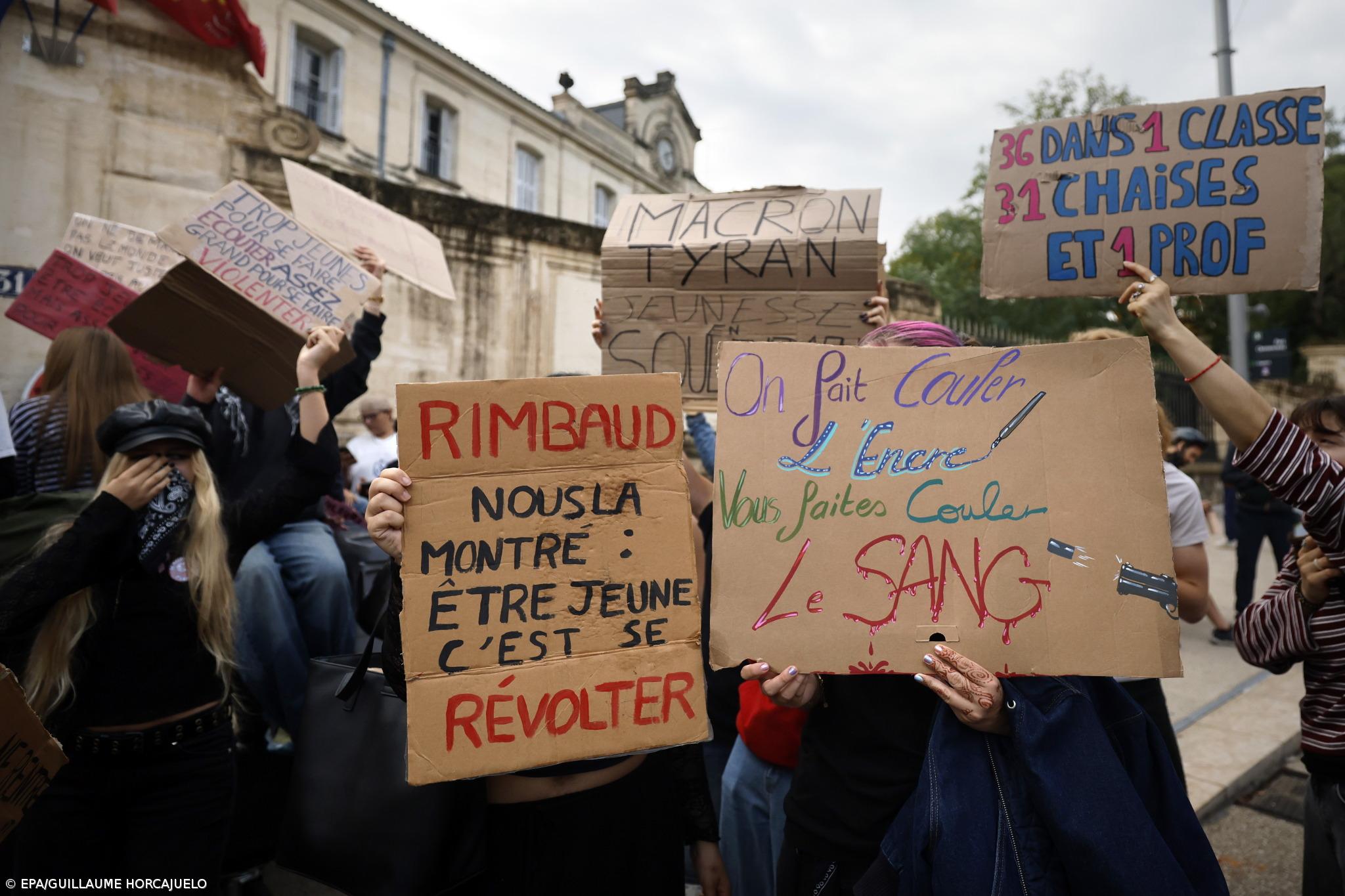Protestos estudantis em França juntam 86 mil pessoas e fecham 900 escolas – Imagem 1