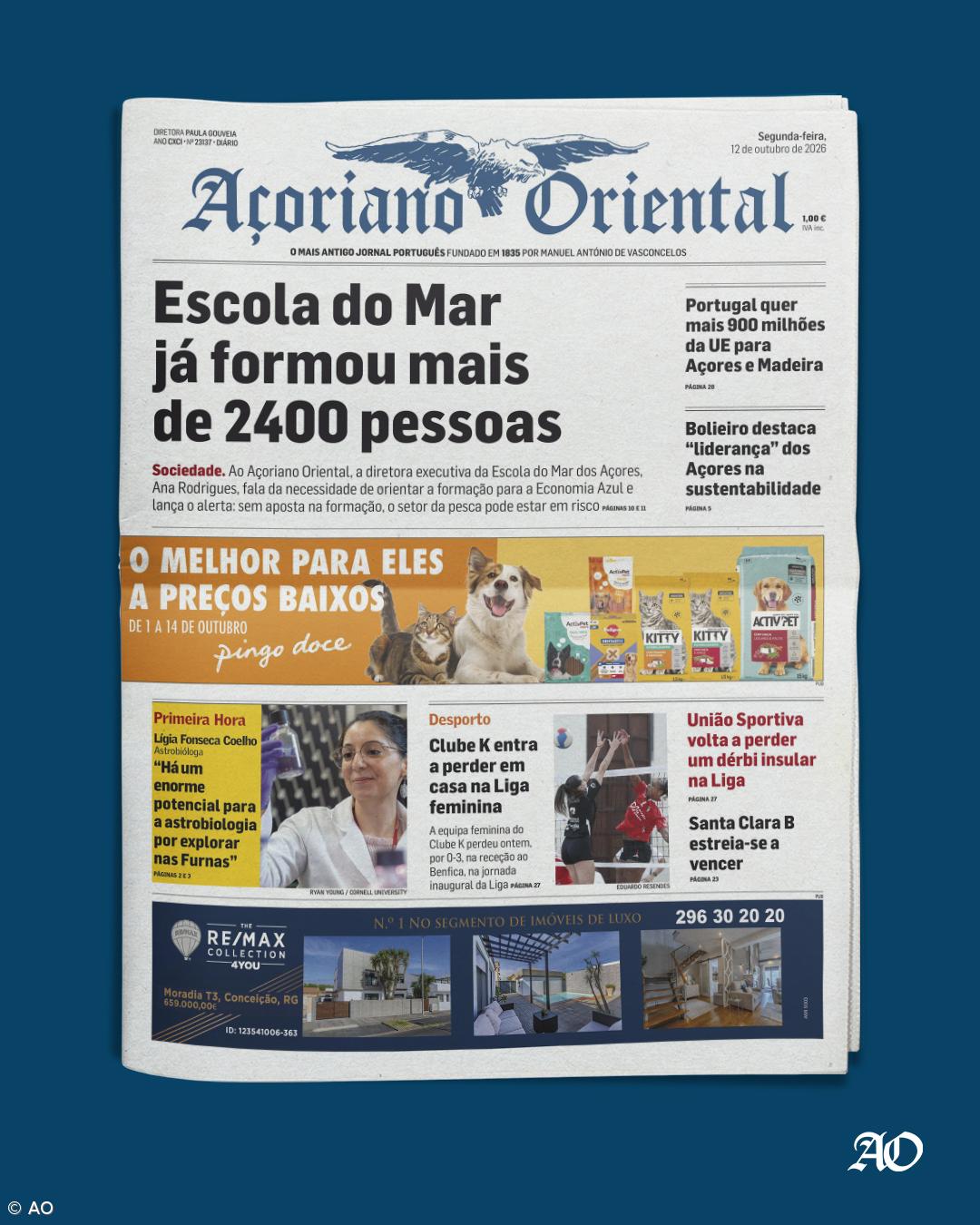 "Escola do Mar já formou mais de 2400 pessoas" é a manchete do Açoriano Oriental – Imagem 1