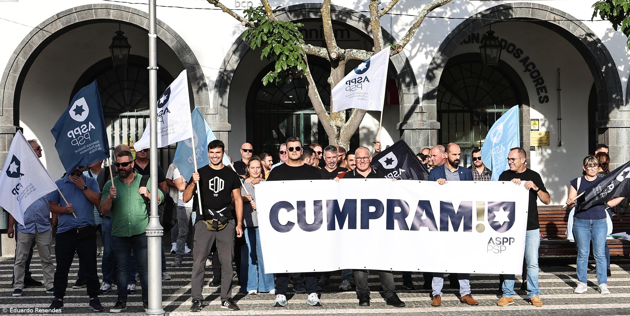 Agentes da PSP e militares da GNR manifestam-se em Ponta Delgada – Imagem 1