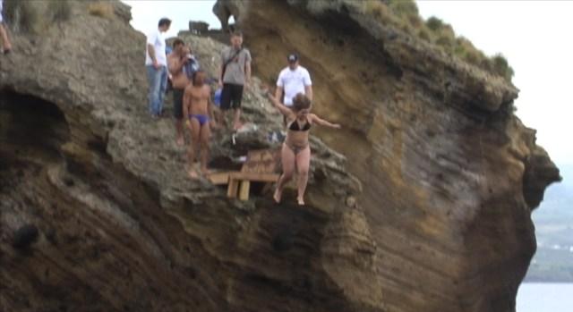 Batismo de salto em altura no ilhéu da Vila