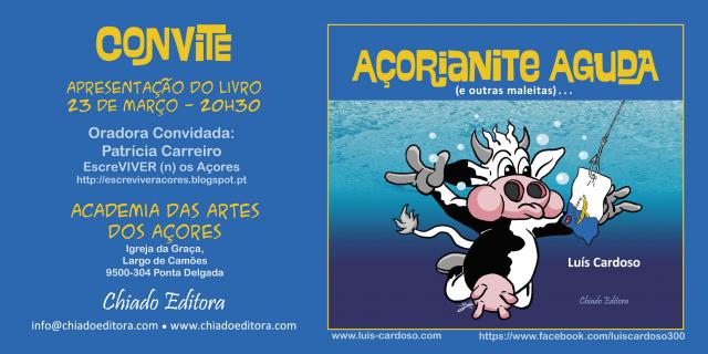 Livro "Açorianite Aguda... e outras maleitas" apresentado sábado