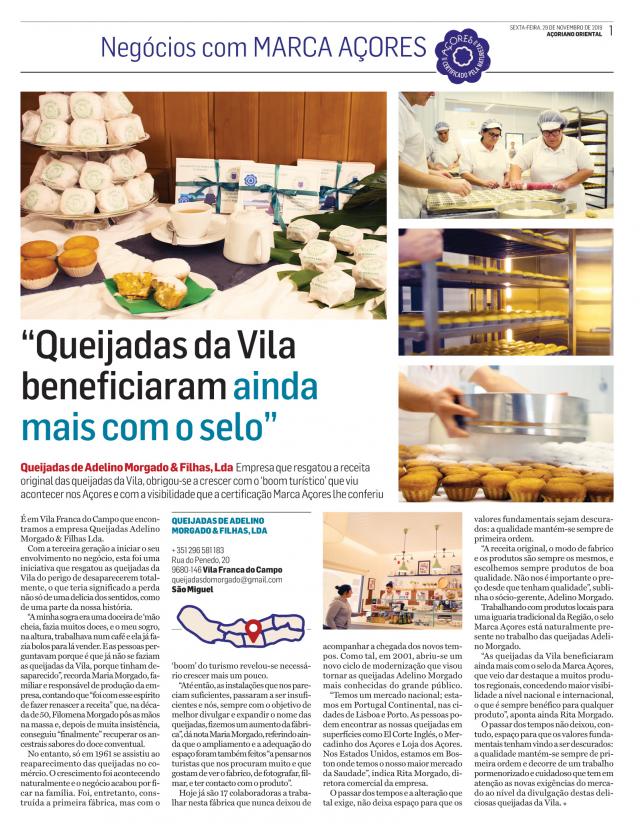 Suplemento Negócios com Marca Açores - novembro