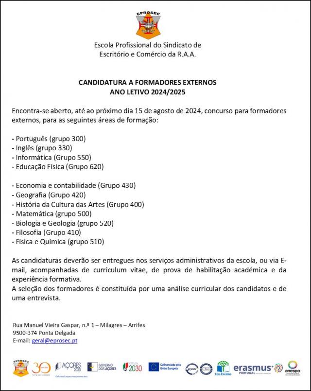 Ano Letivo 2024/2025