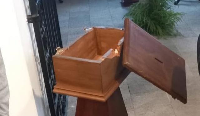 Dinheiro de uma caixa de ofertas foi roubado da Igreja de Nossa Senhora da Conceição nos Mosteiros 