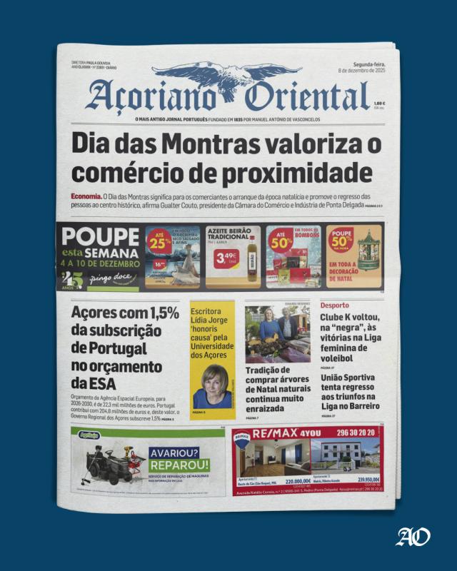 "Dia das Montras valoriza o comércio de proximidade" é a manchete de hoje