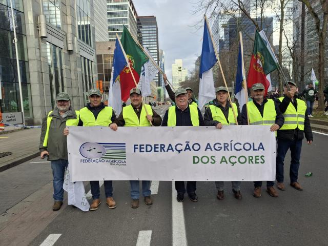 Agricultores dos Açores manifestam-se em Bruxelas