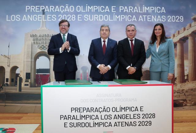 Governo e comités formalizam contratos-programa para LA2028 e Atenas2029