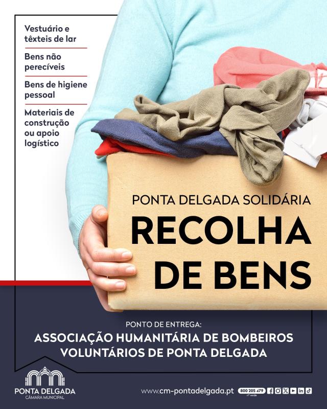 Câmara de Ponta Delgada promove recolha de bens para ajudar famílias afetadas