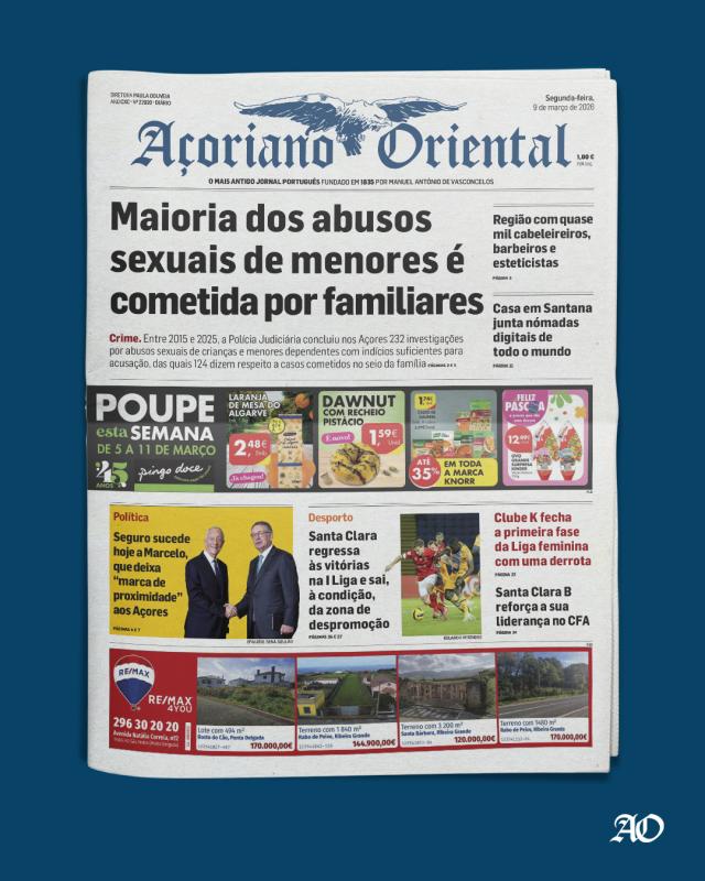 “Maioria dos abusos sexuais de menores é cometida por familiares” é a manchete de hoje