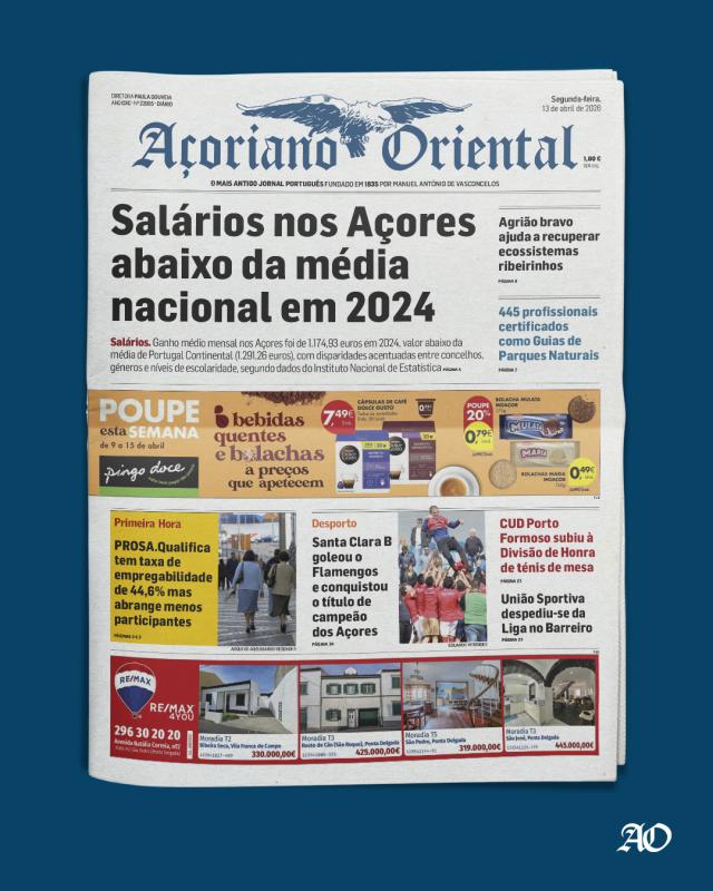 Salários nos Açores abaixo da média nacional em 2024