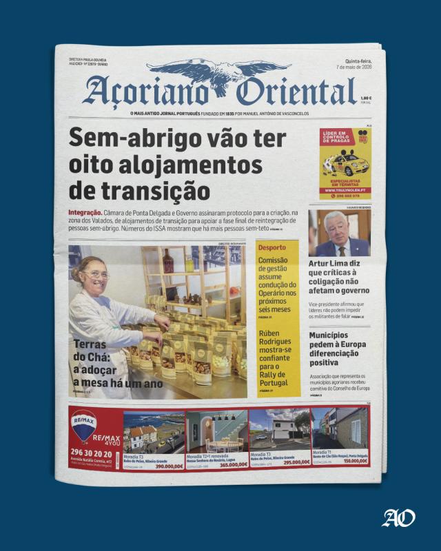 "Sem-abrigo vão ter oito alojamentos de transição" é a manchete de hoje