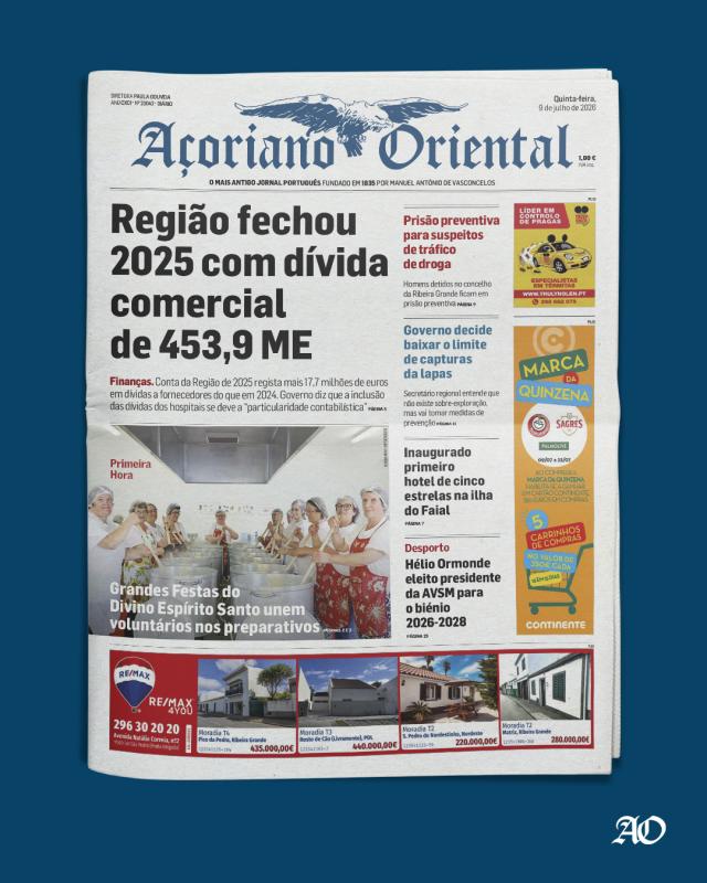 Região fechou 2025 com dívida comercial  de 453,9 ME
