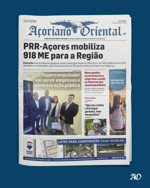 PRR-Açores mobiliza  918 ME para a Região