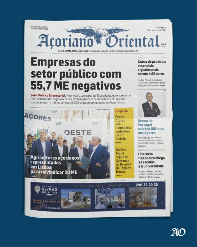 Empresas do setor público com 55,7 ME negativos