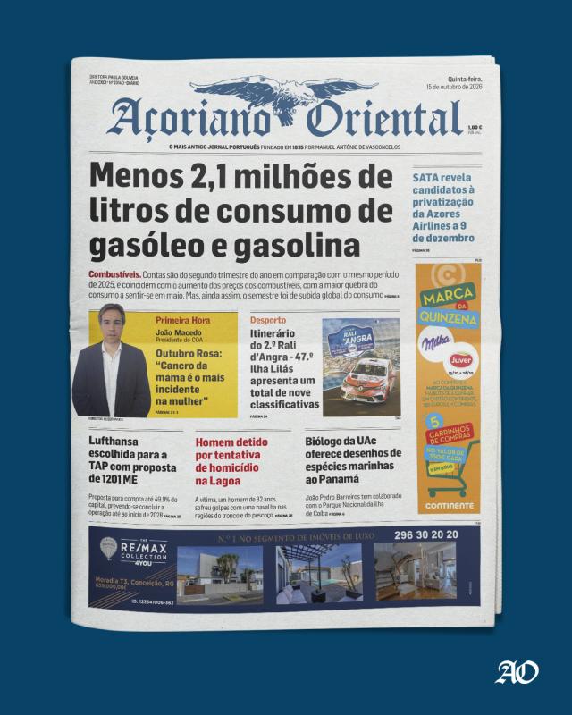 Menos 2,1 milhões de litros de consumo de gasóleo e gasolina