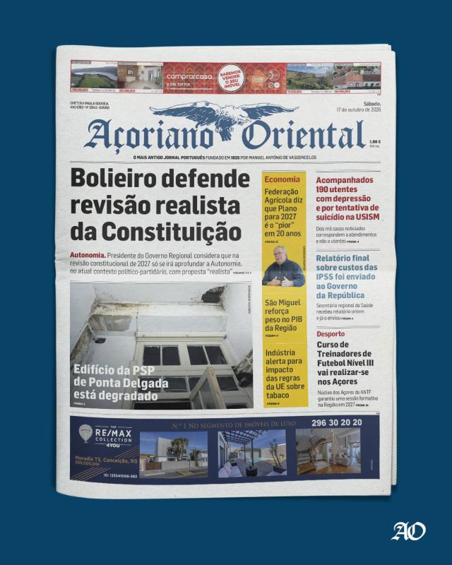 Bolieiro defende revisão realista da Constituição