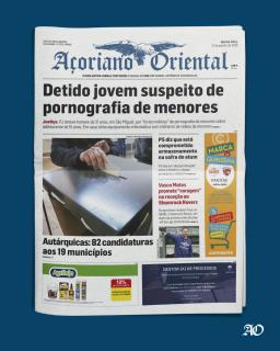 "Detido jovem suspeito de pornografia de menores" é a manchete do Açoriano Oriental