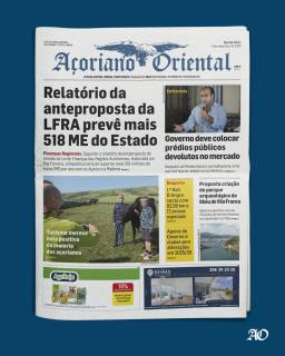 "Relatório da anteproposta da LFRA prevê mais 518 ME do Estado" é a manchete do Açoriano Oriental