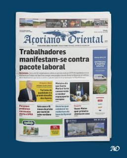 "Trabalhadores manifestam-se contra pacote laboral" é a manchete do Açoriano Oriental