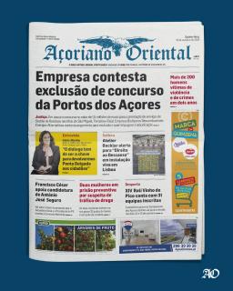 "Empresa contesta exclusão de concurso da Portos dos Açores" é a manchete do Açoriano Oriental