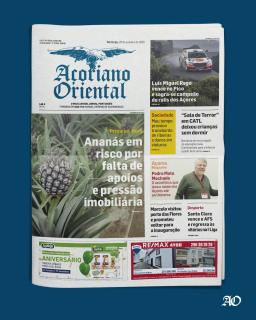 "Ananás em risco por falta de apoios e pressão imobiliária" é a manchete do Açoriano Oriental