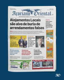 "Alojamentos Locais são alvo de burla de arrendamentos falsos" é a manchete do Açoriano Oriental