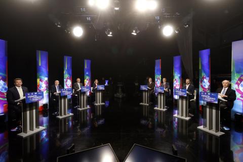 Único debate televisivo com os 11 candidatos realiza-se esta terça-feira