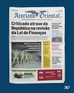"Criticado atraso da República na revisão da Lei de Finanças" é a manchete do Açoriano Oriental