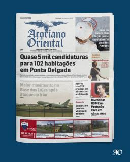 "Quase 5 mil candidaturas para 102 habitações em Ponta Delgada" é a manchete do Açoriano Oriental