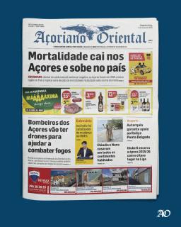 "Mortalidade cai nos Açores e sobe no país" é a manchete do Açoriano Oriental