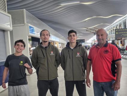 José Primo, Martim Melo e Carlos Leite no Europeu de karaté 