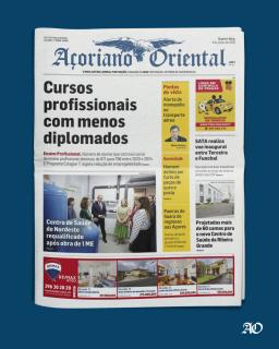 "Cursos Profissionais com menos diplomados" é a manchete do Açoriano Oriental