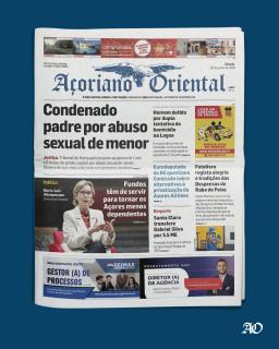 "Condenado padre por abuso sexual de menor" é a manchete do Açoriano Oriental
