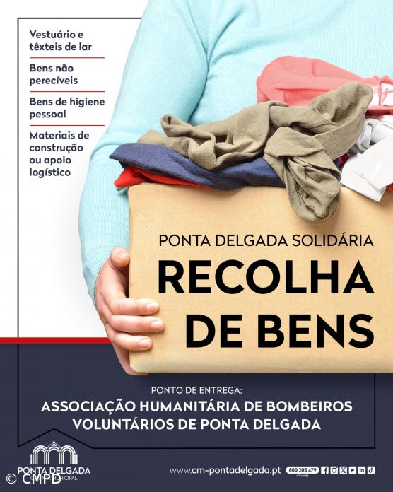 Câmara de Ponta Delgada promove recolha de bens para ajudar famílias afetadas